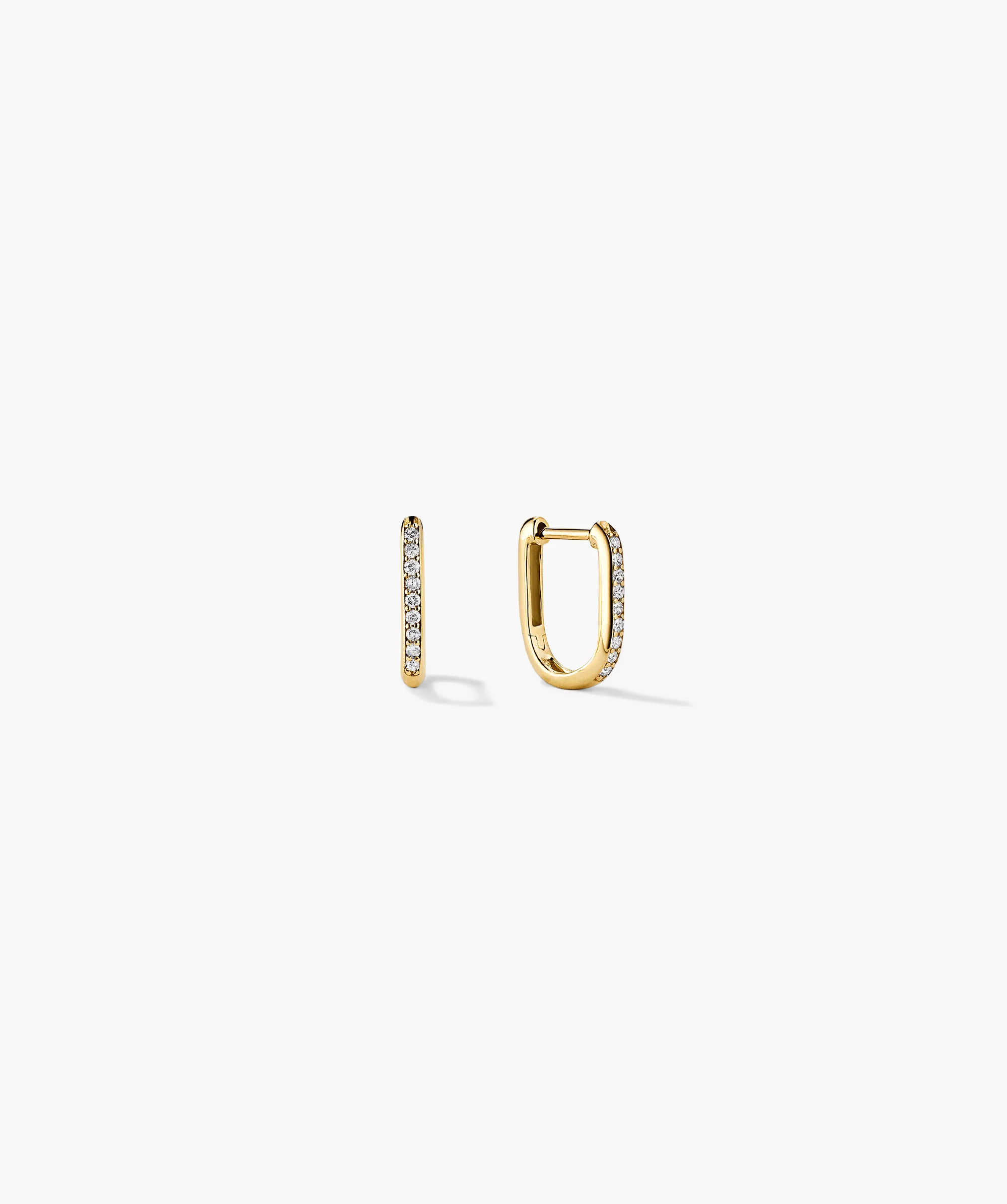 Pavé Diamond Huggie U Hoops - Image 5