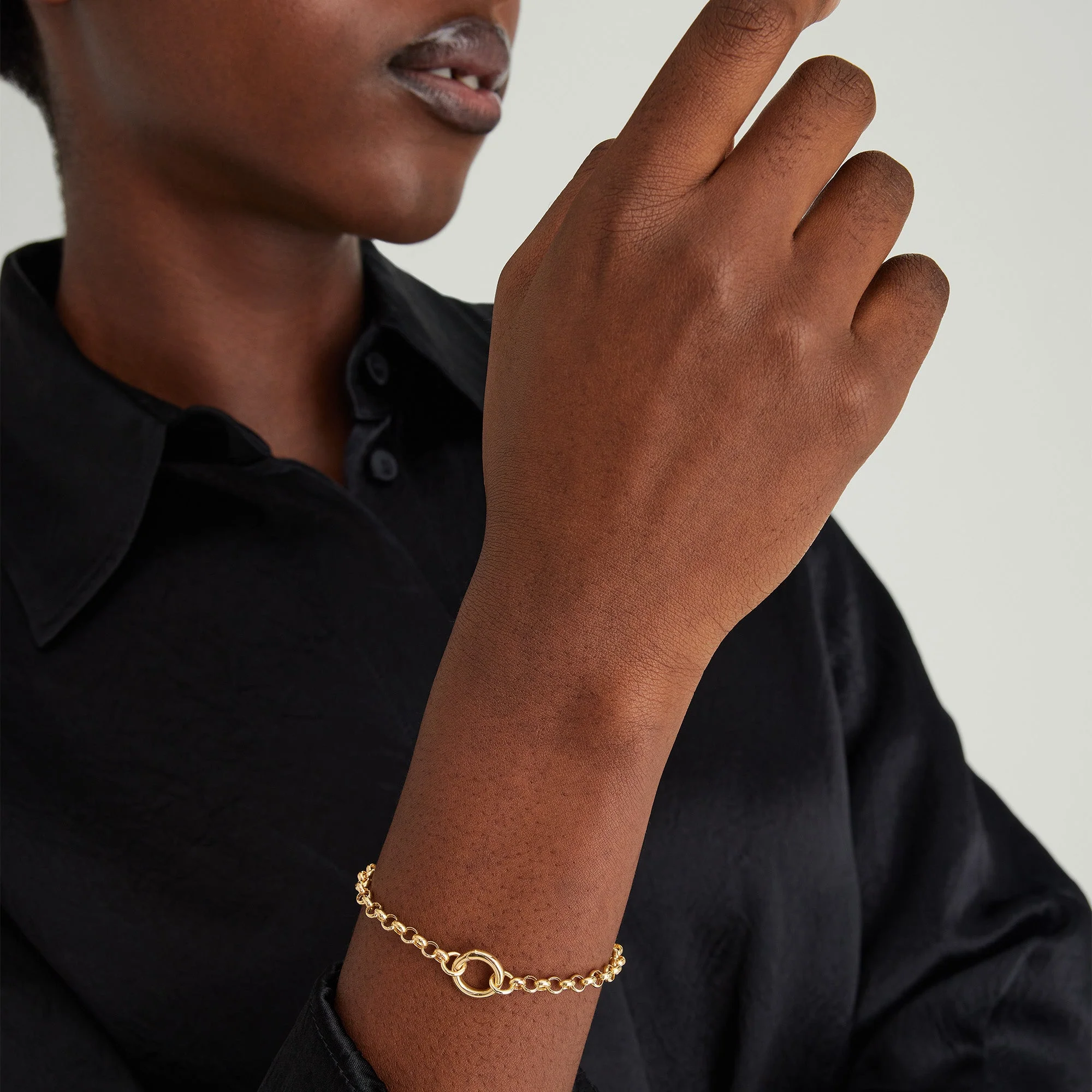 Rolo Chain Charm Bracelet - Image 3