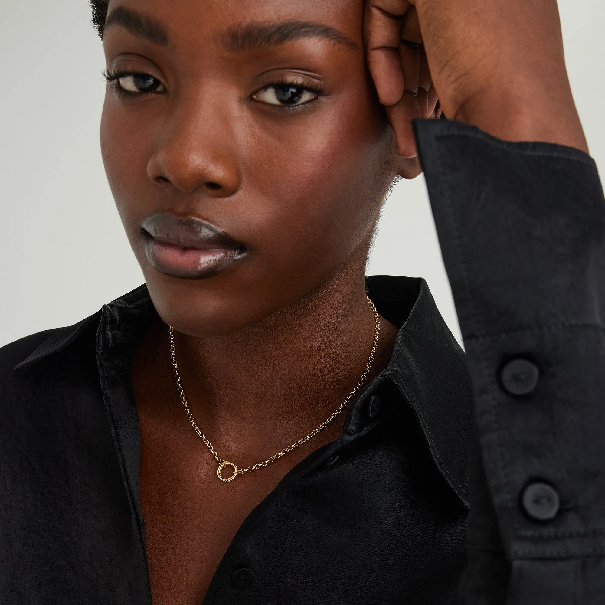 Rolo Chain Charm Necklace - Image 3