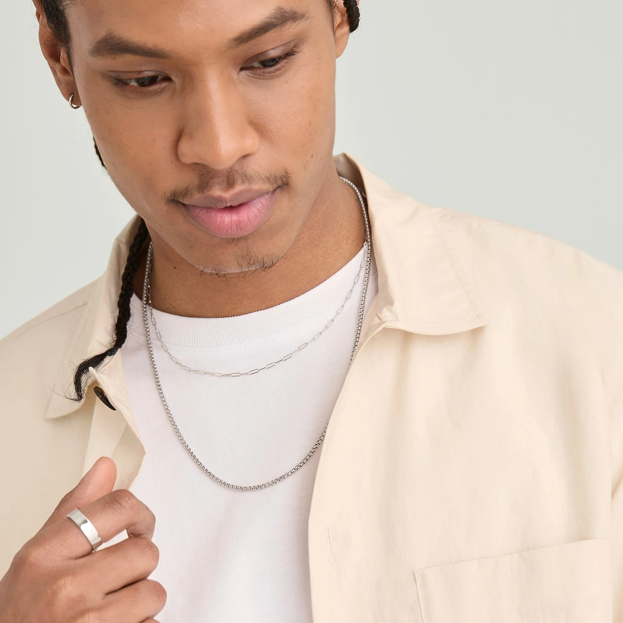 Round Box Chain Necklace - Image 7