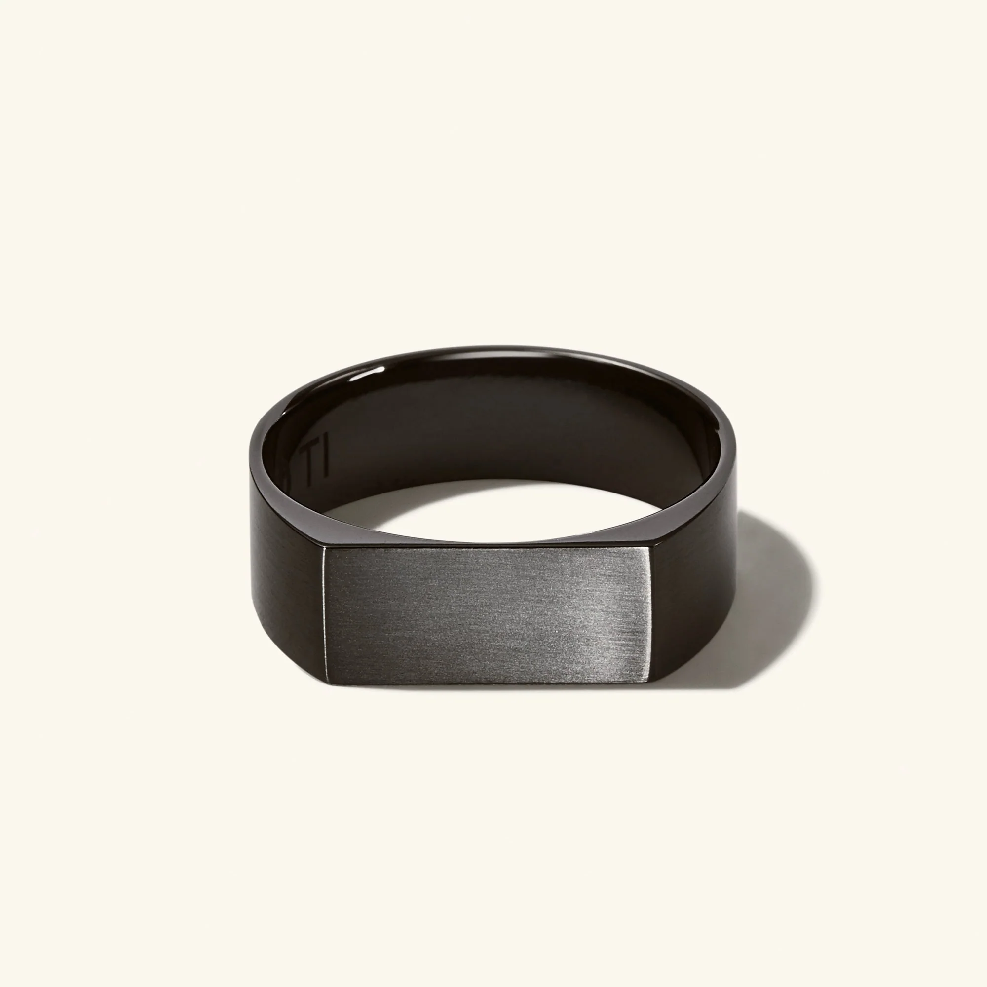 Slim Rectangular Signet Ring - Image 10