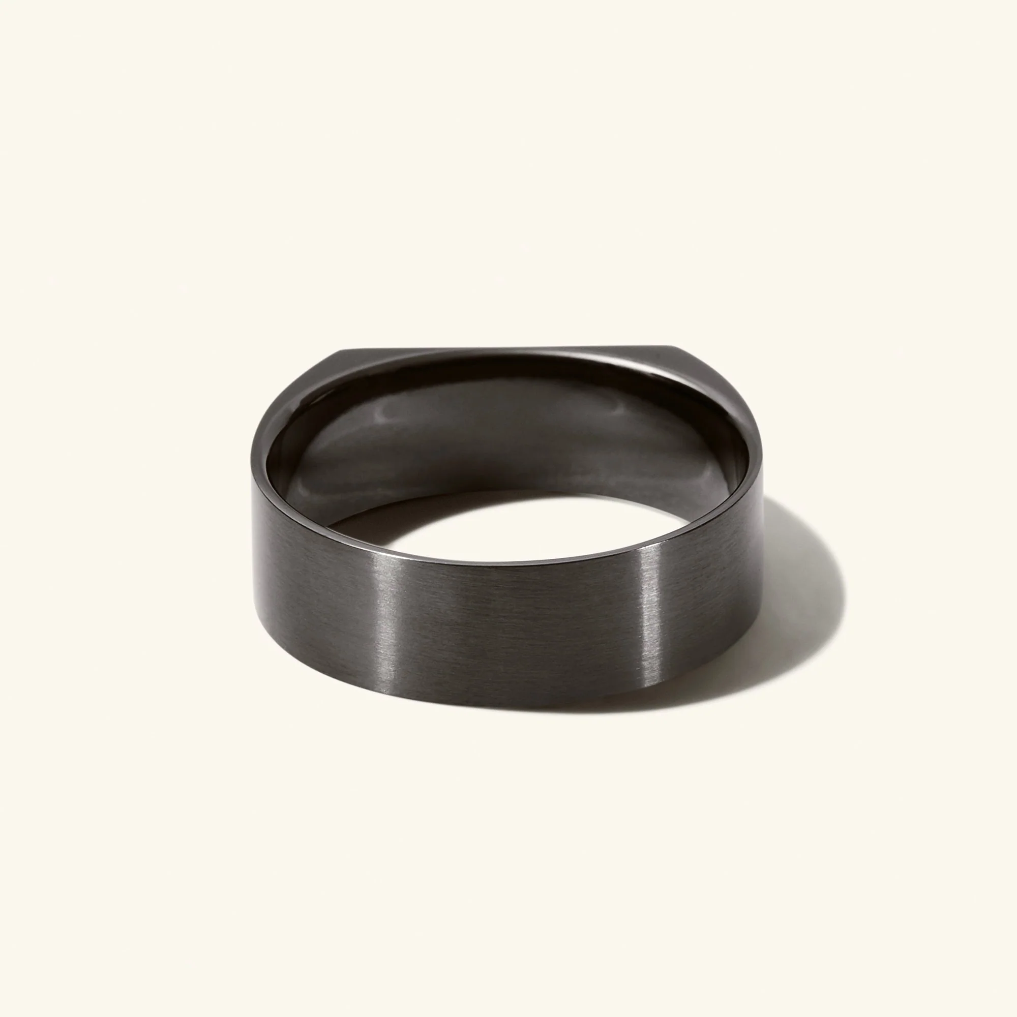 Slim Rectangular Signet Ring - Image 11