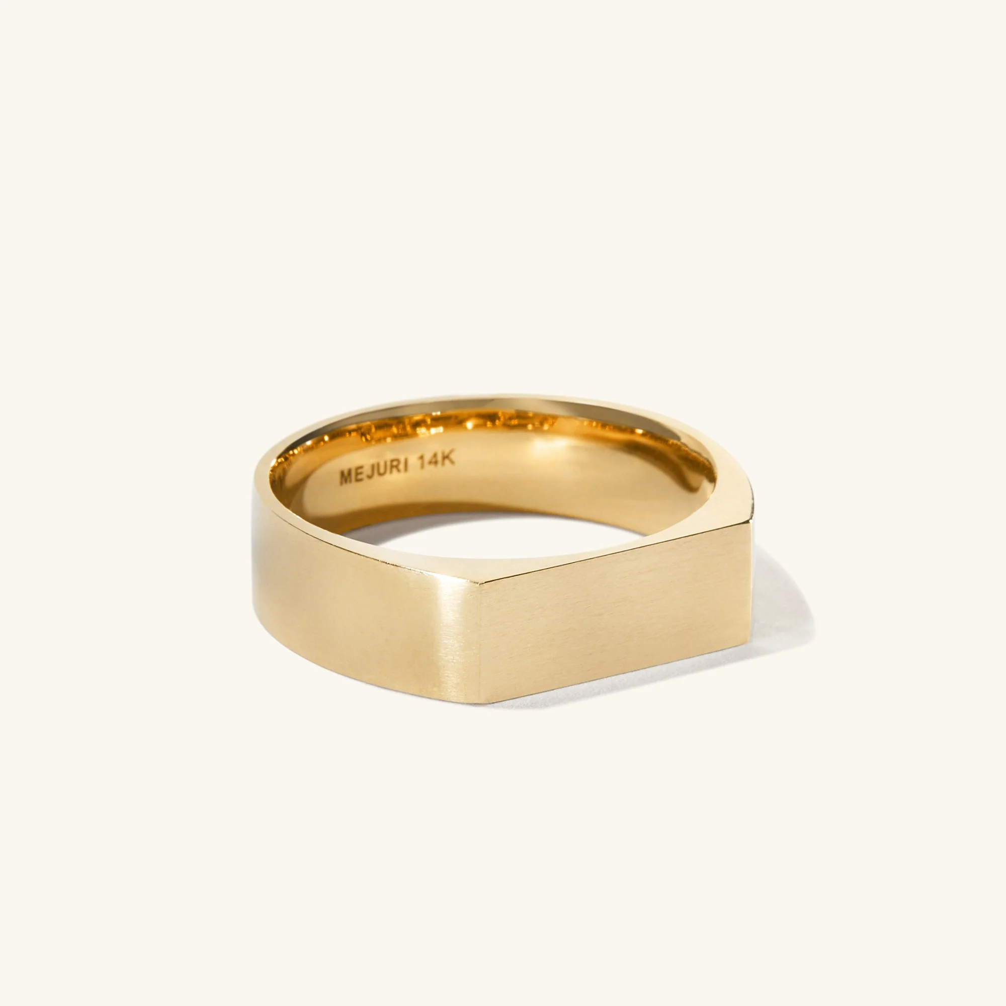 Slim Rectangular Signet Ring - Image 12