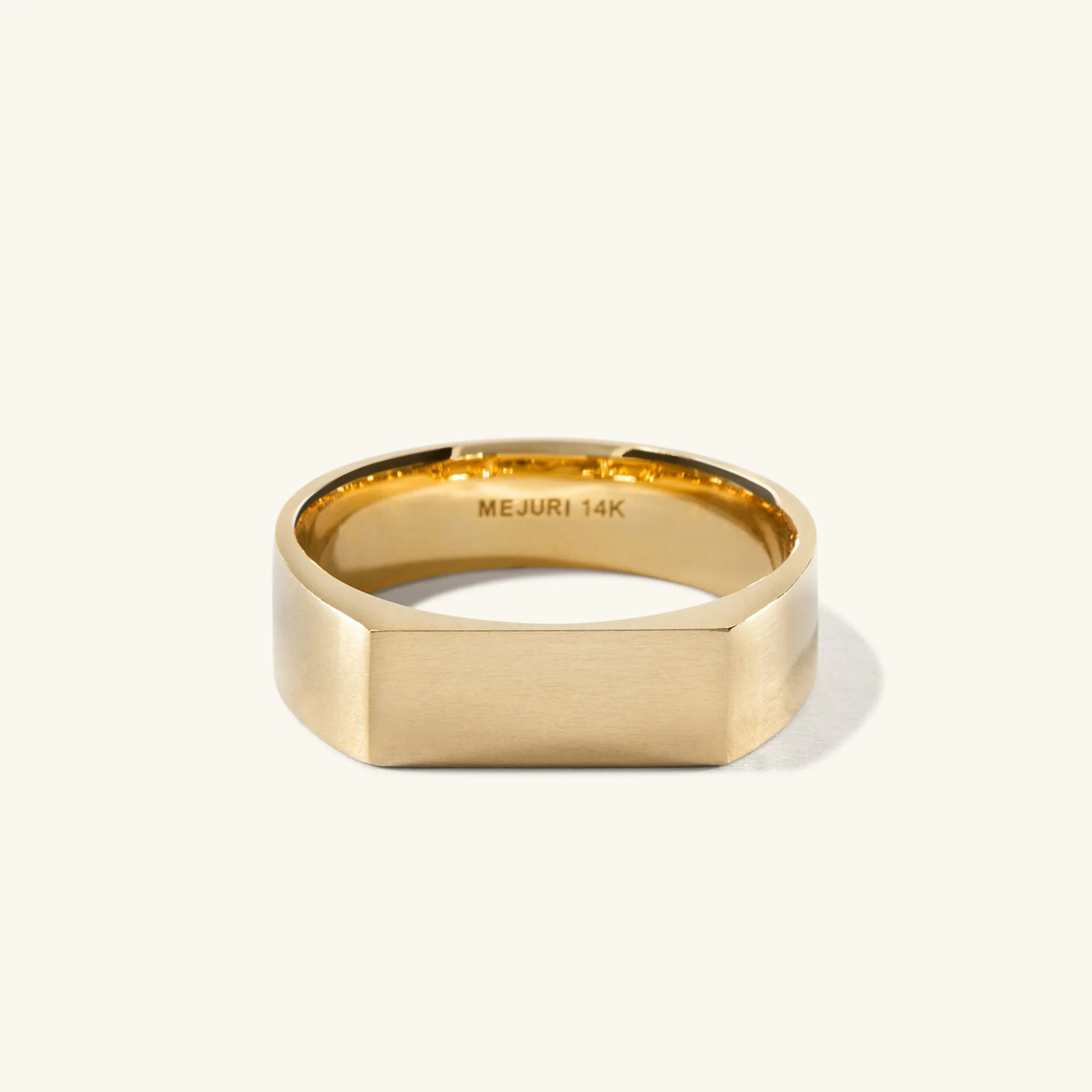 Slim Rectangular Signet Ring - Image 14