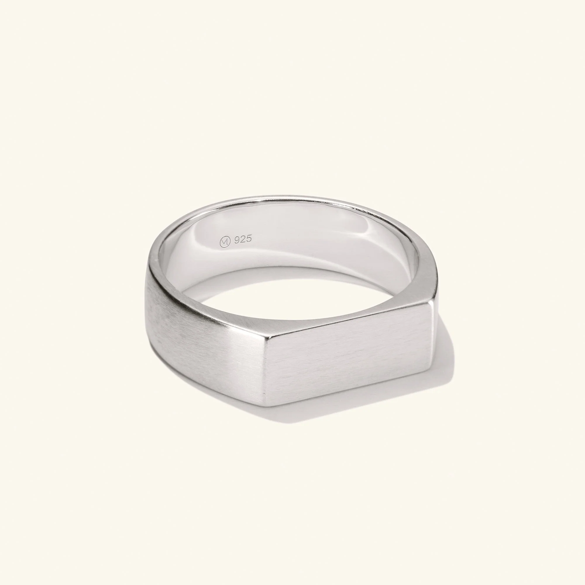 Slim Rectangular Signet Ring - Image 16