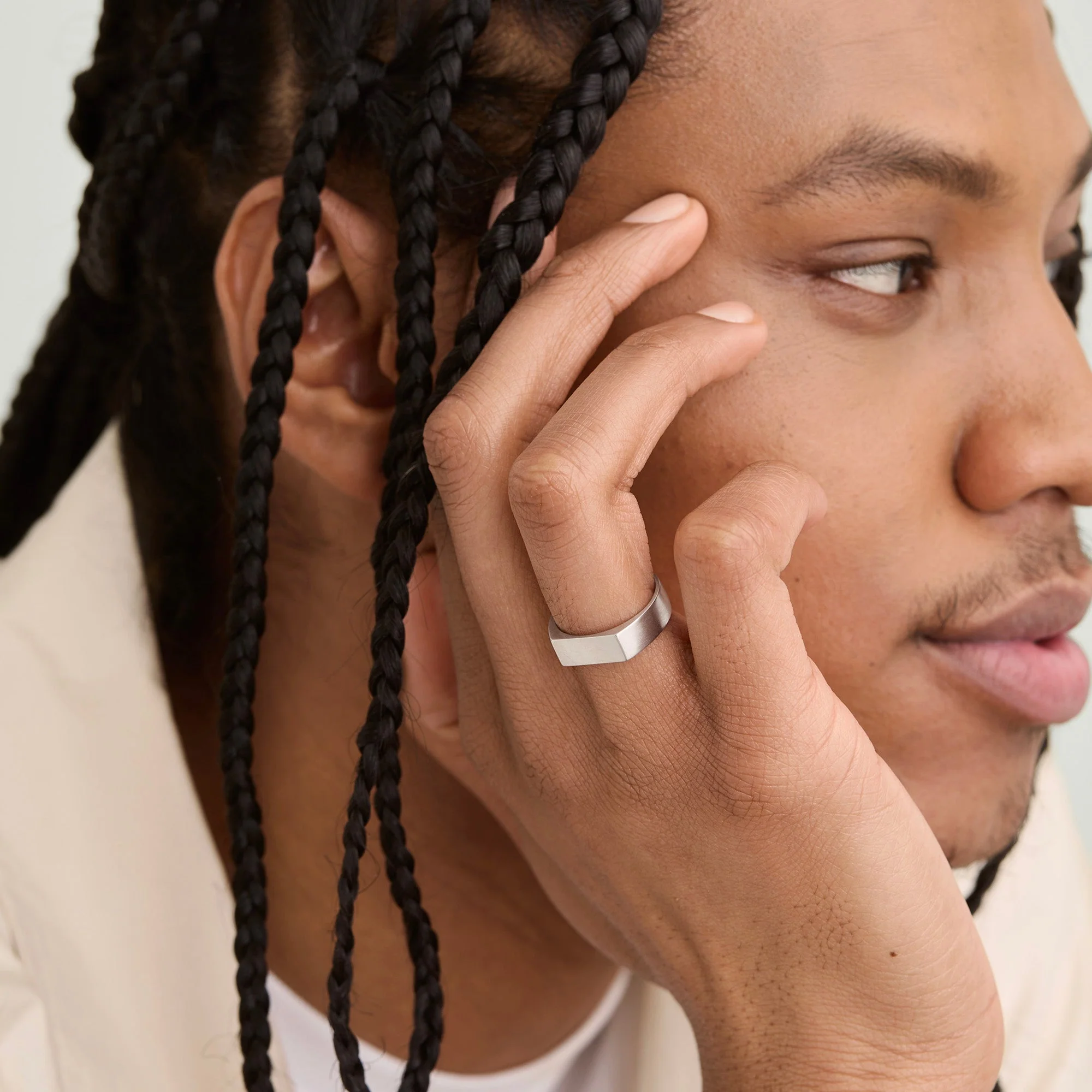 Slim Rectangular Signet Ring - Image 20