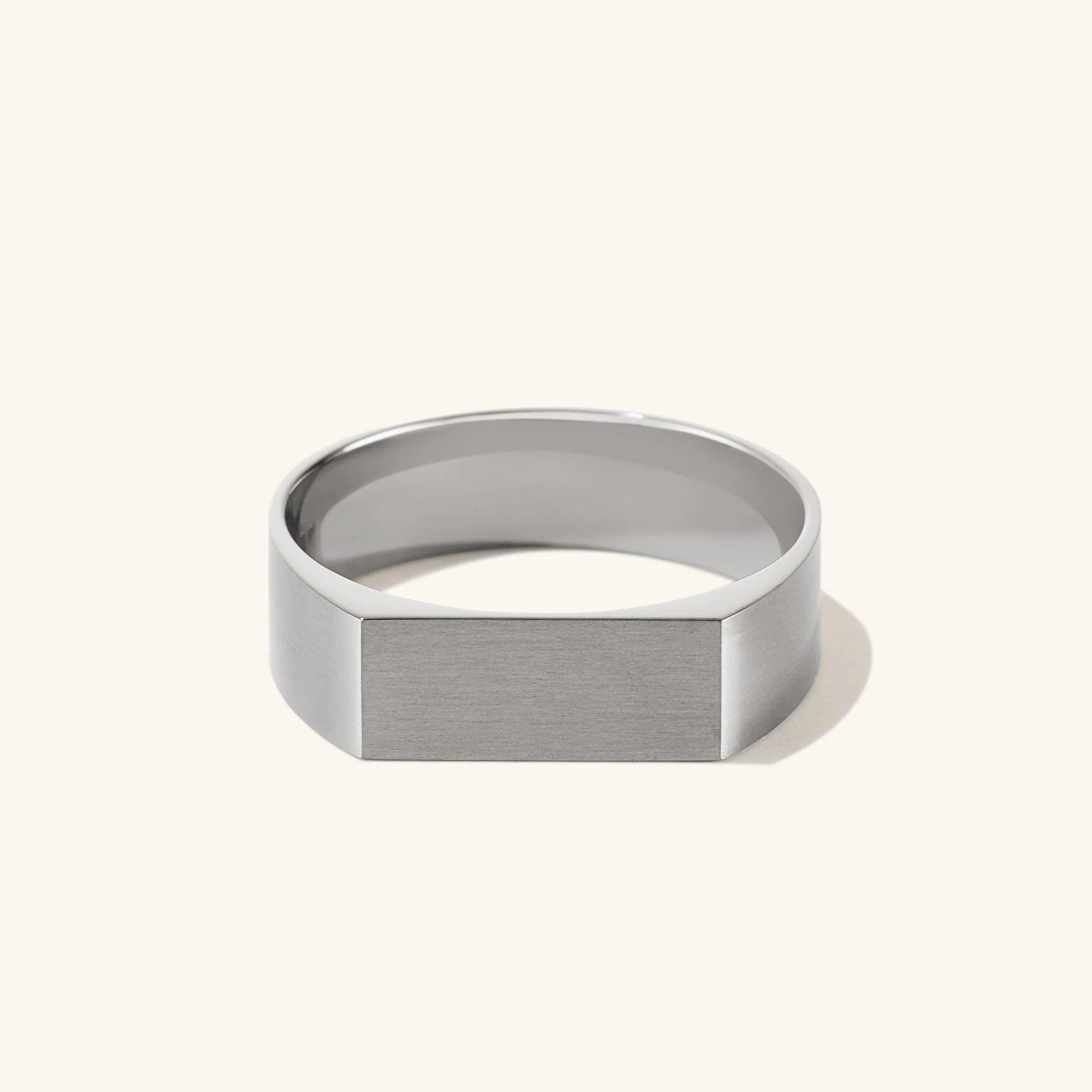 Slim Rectangular Signet Ring - Image 4