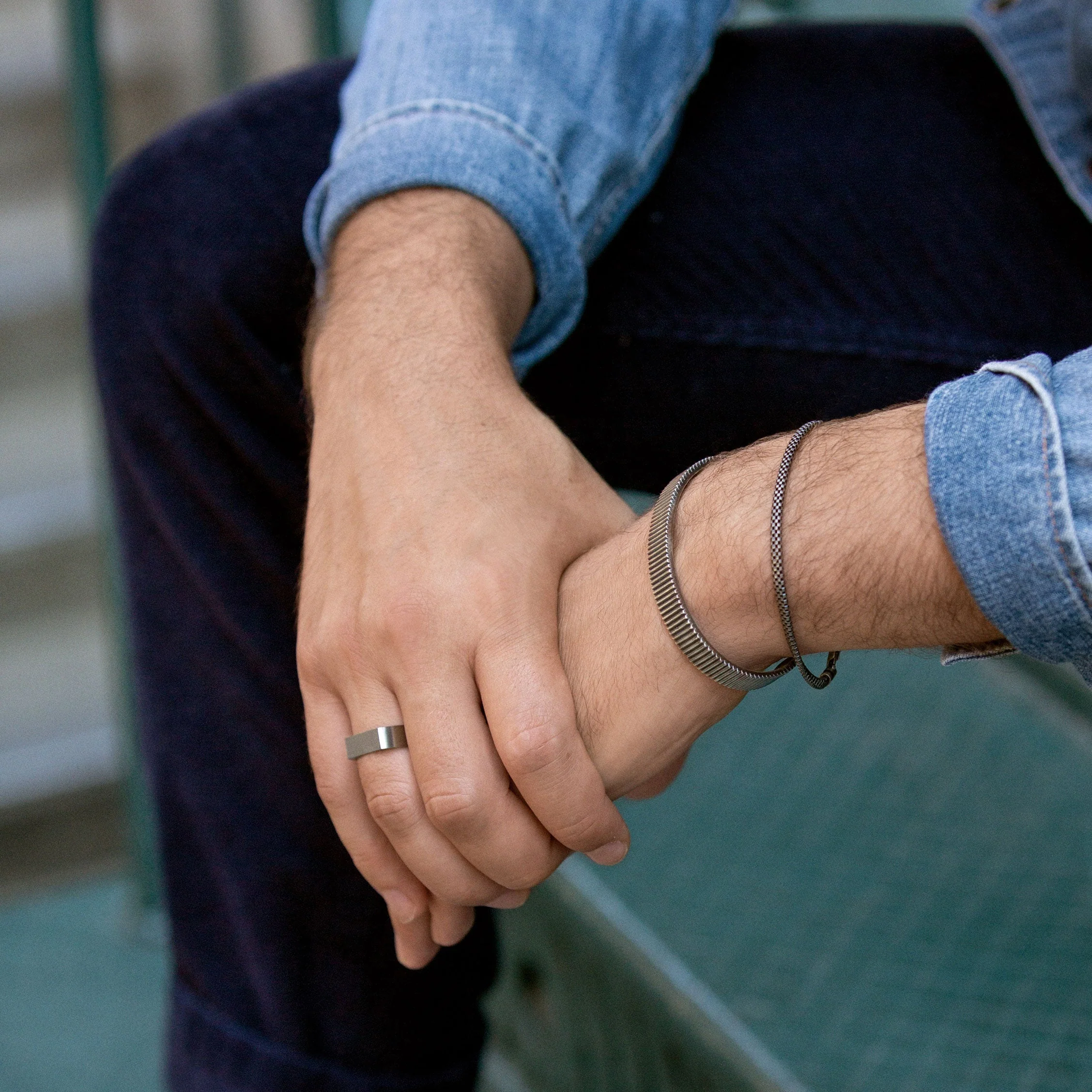 Slim Rectangular Signet Ring - Image 6