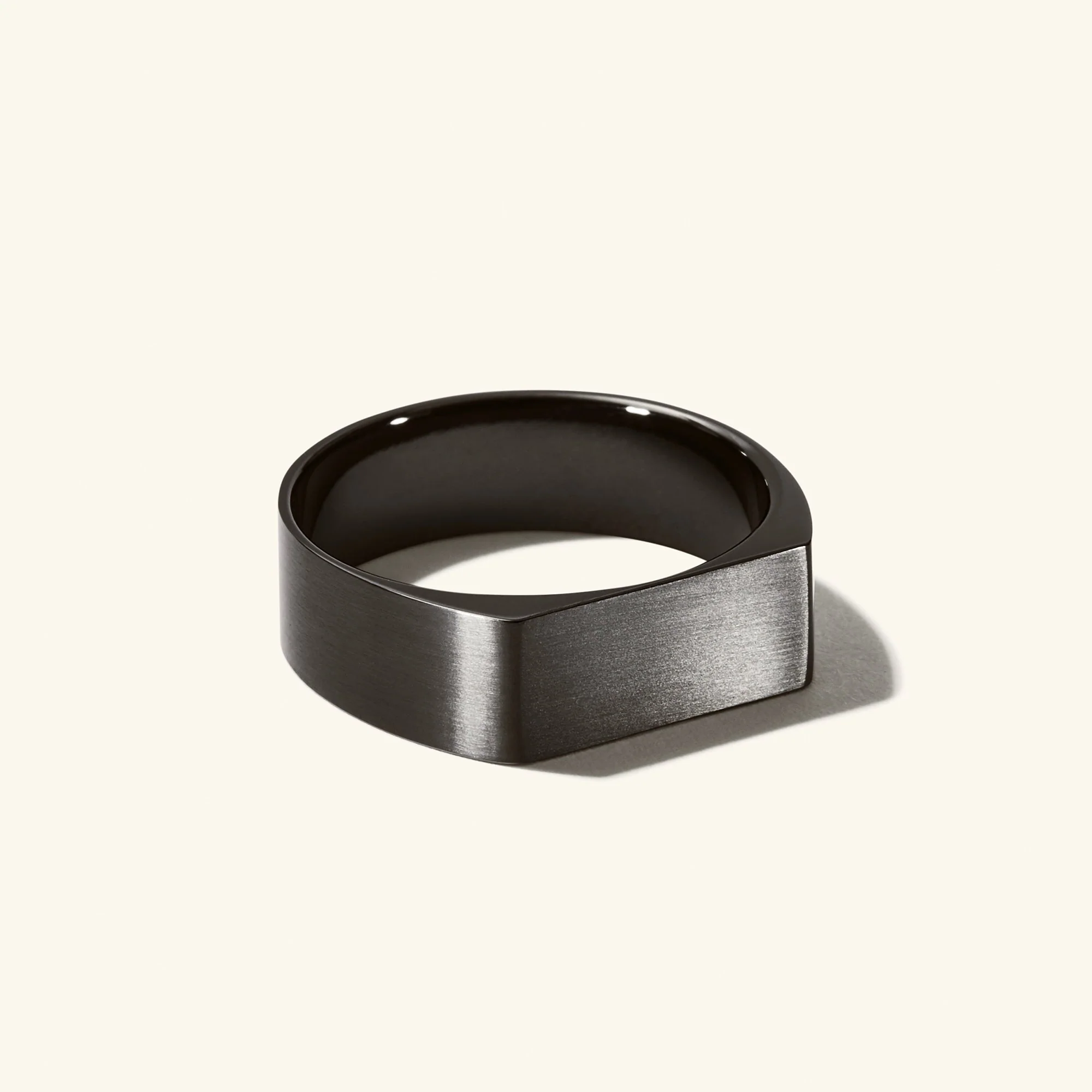 Slim Rectangular Signet Ring - Image 7