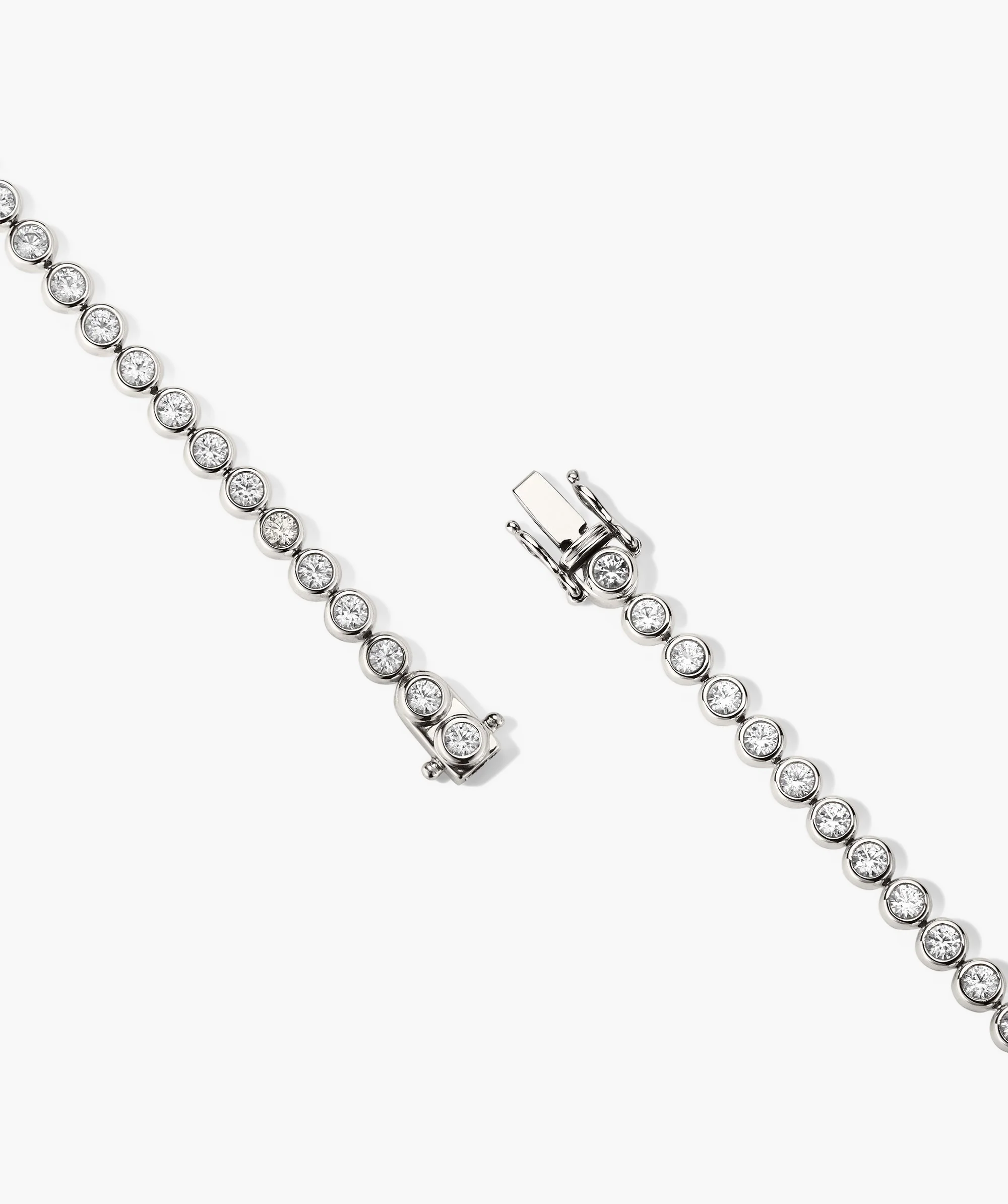 Zadie Bezel Lab Grown Sapphire Tennis Bracelet - Image 10