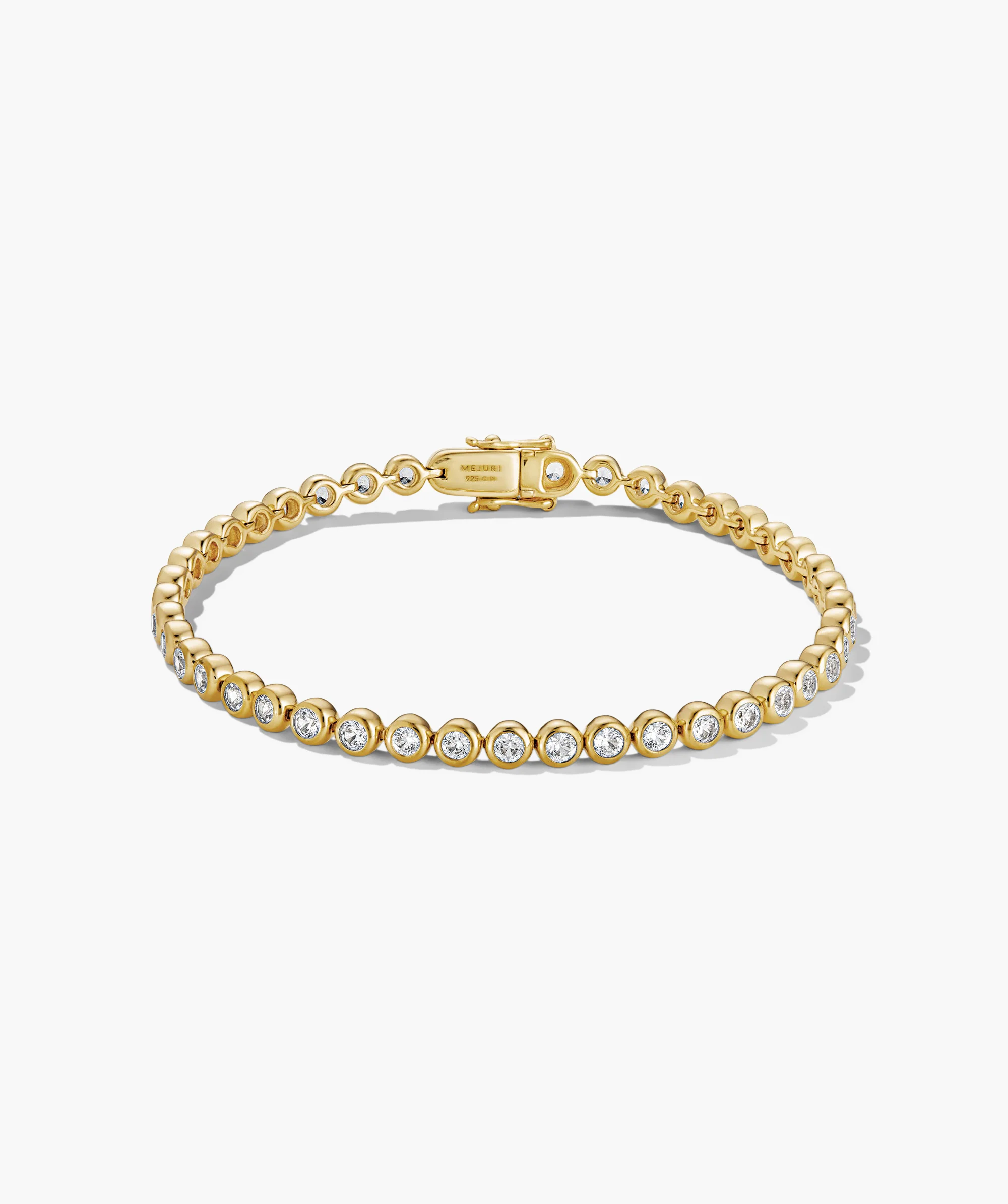 Zadie Bezel Lab Grown Sapphire Tennis Bracelet - Image 11