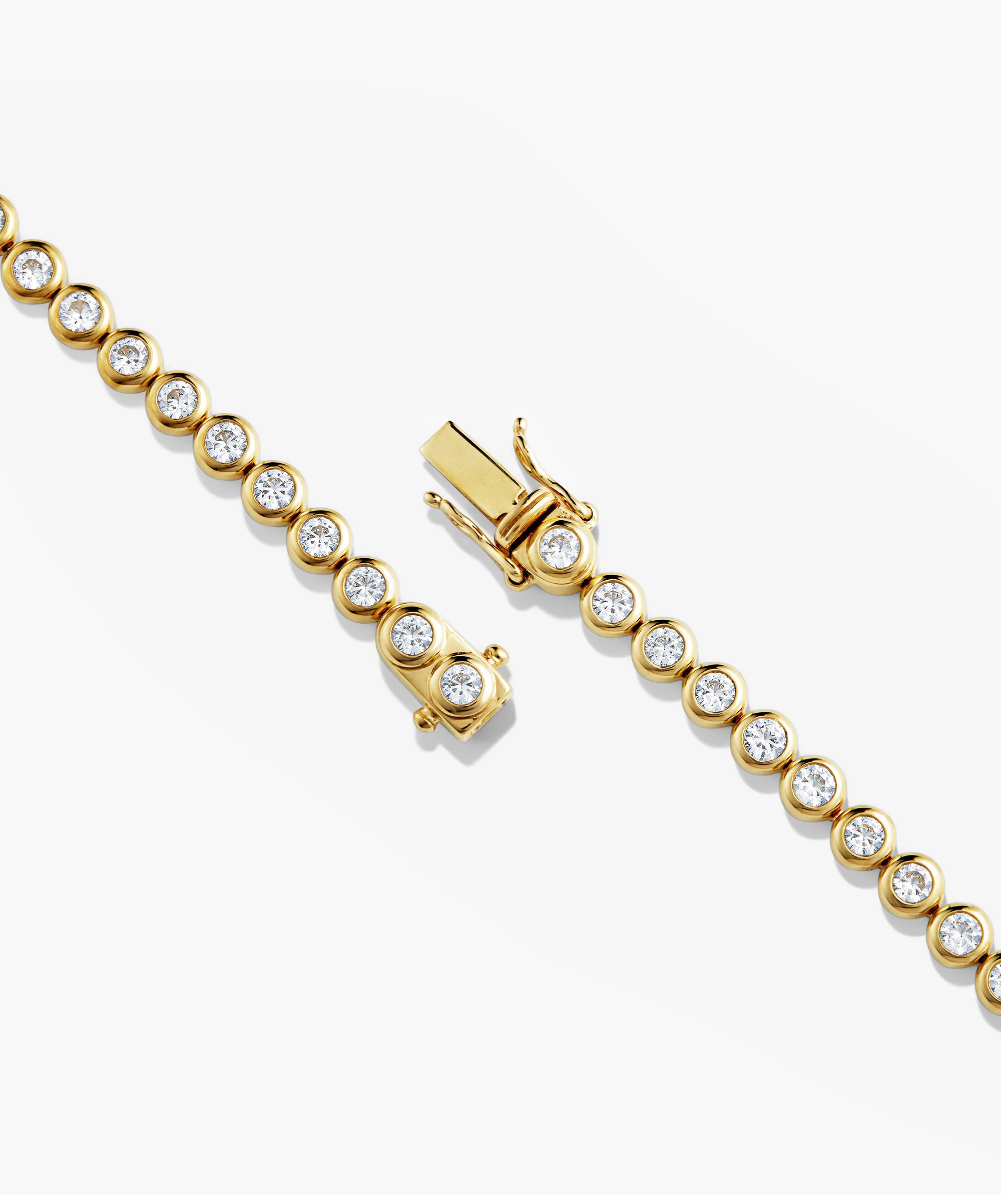 Zadie Bezel Lab Grown Sapphire Tennis Bracelet - Image 12