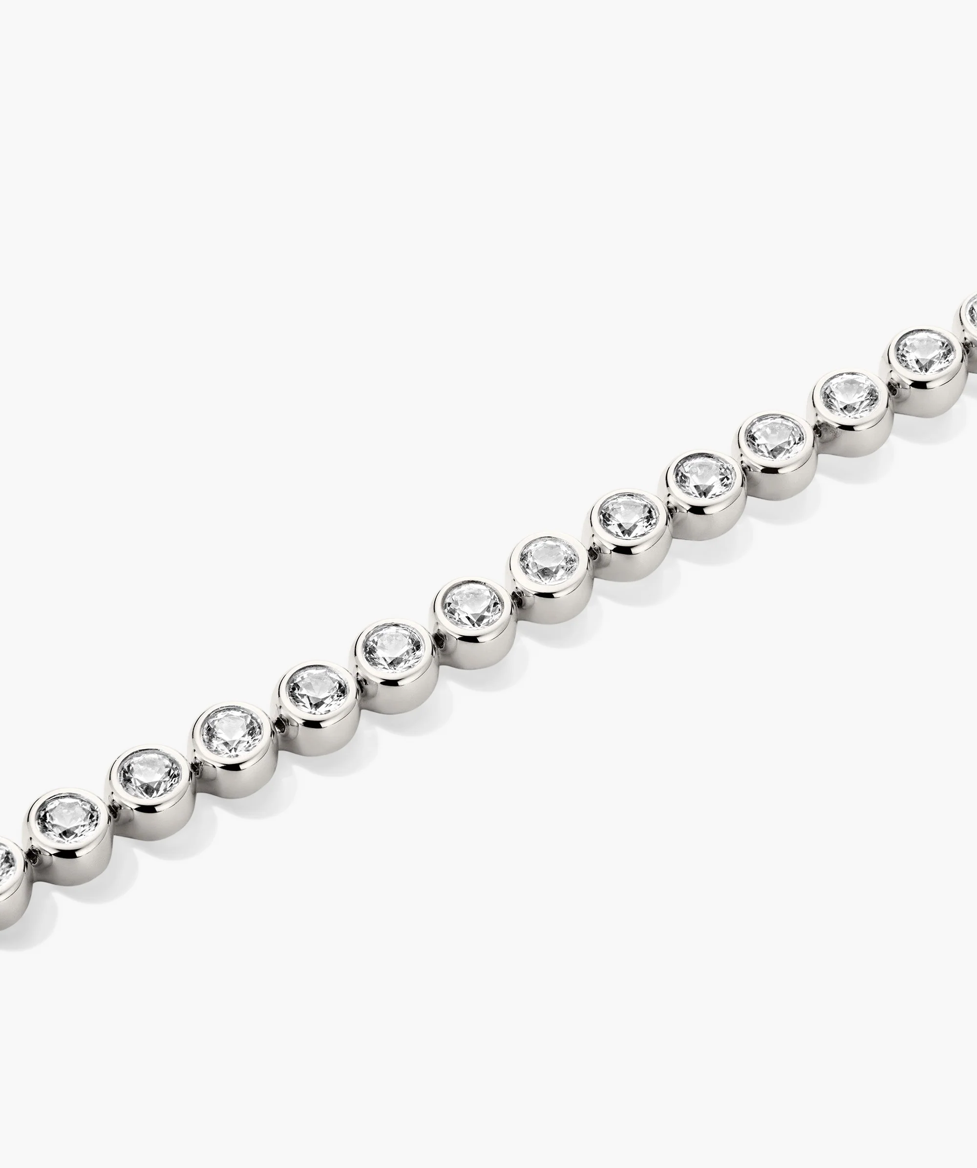 Zadie Bezel Lab Grown Sapphire Tennis Bracelet - Image 13