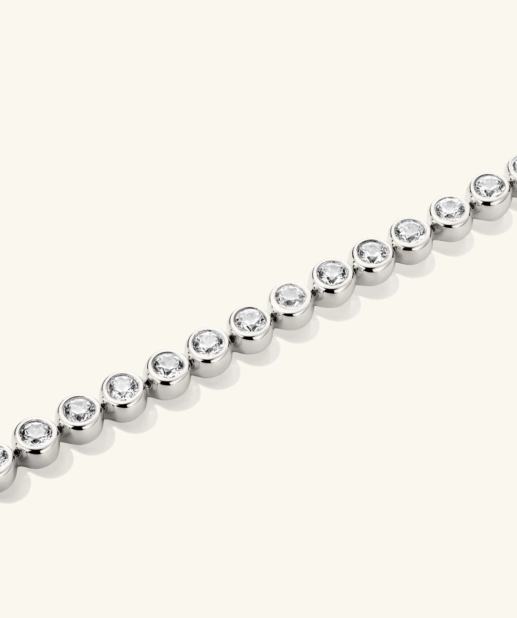 Zadie Bezel Lab Grown Sapphire Tennis Bracelet - Image 3