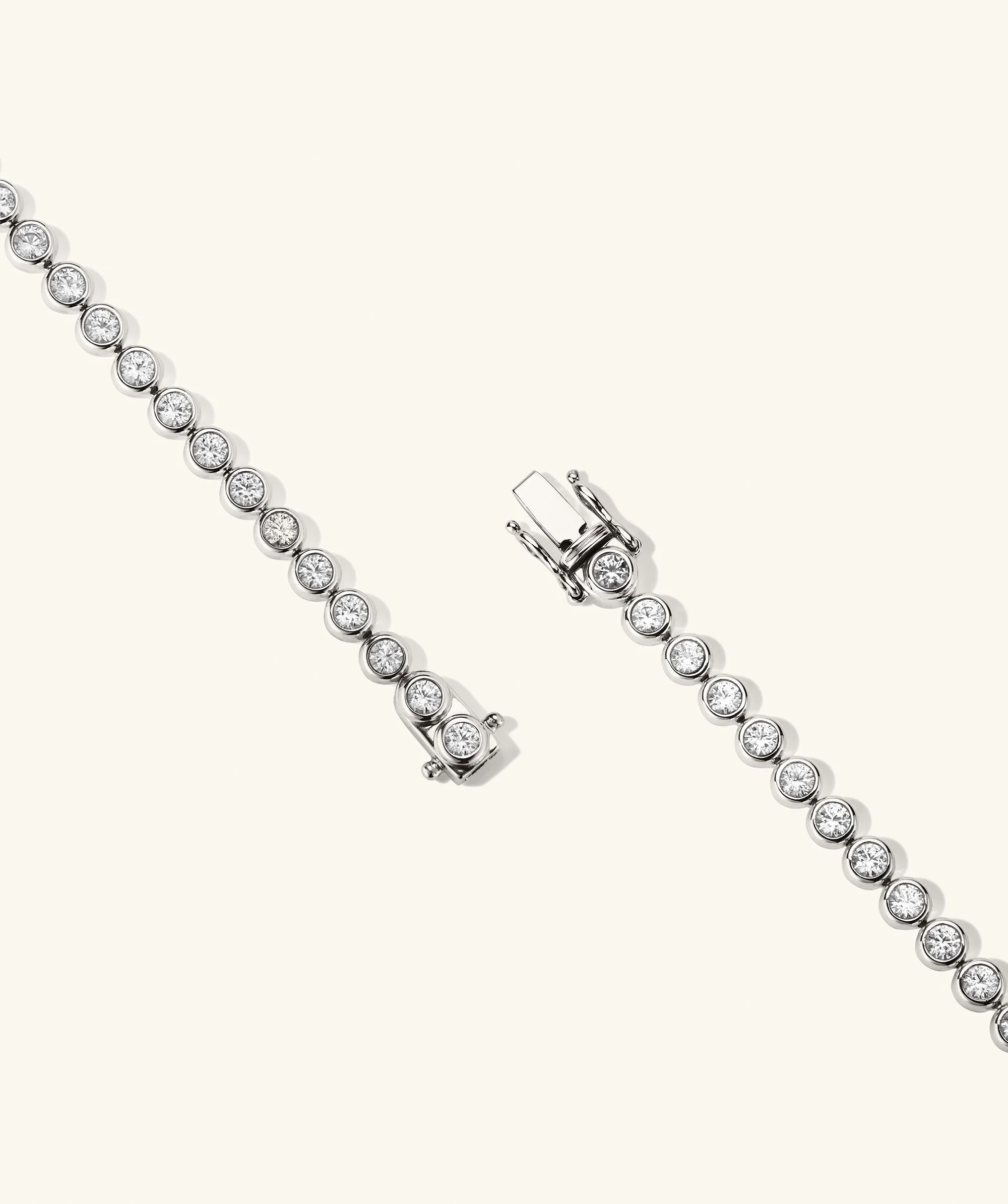 Zadie Bezel Lab Grown Sapphire Tennis Bracelet - Image 4