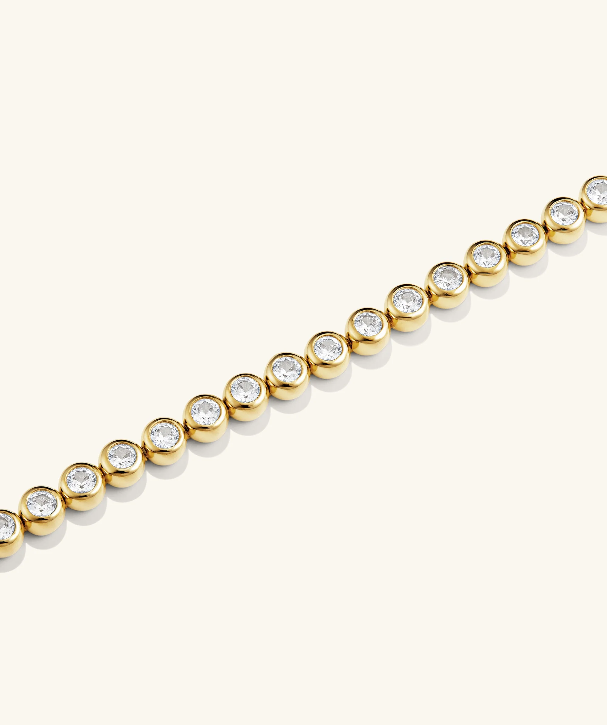 Zadie Bezel Lab Grown Sapphire Tennis Bracelet - Image 7