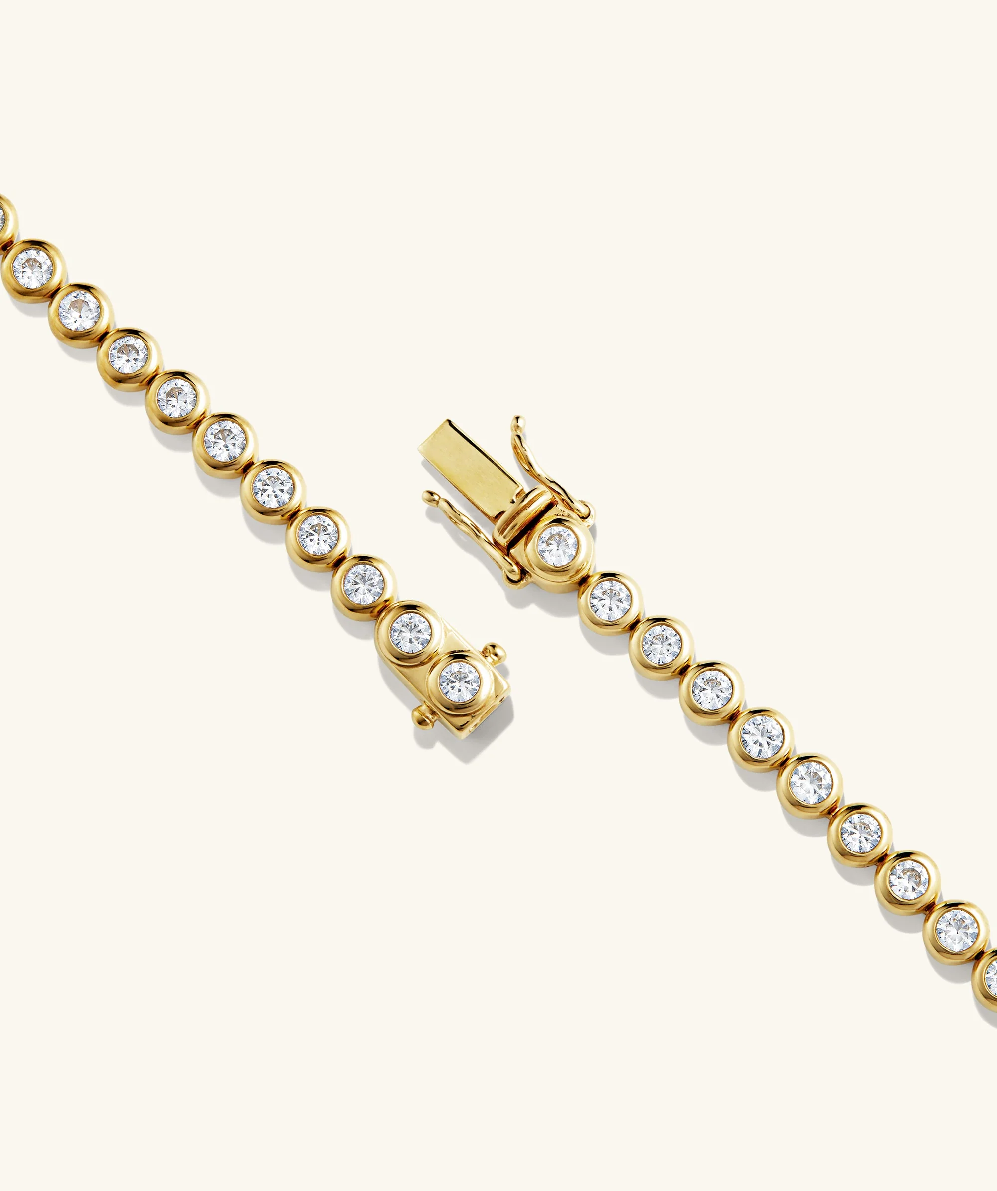 Zadie Bezel Lab Grown Sapphire Tennis Bracelet - Image 8