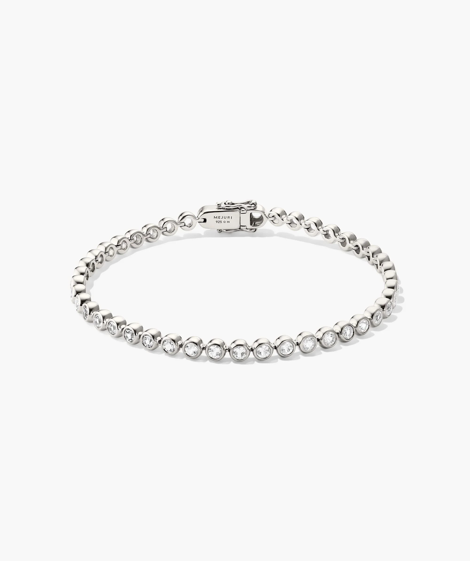 Zadie Bezel Lab Grown Sapphire Tennis Bracelet - Image 9